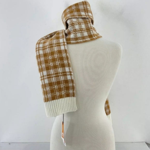 💚 5 For $25 Timberland Brown and White Plaid Scarf - Picture 4 of 4